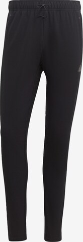 ADIDAS PERFORMANCE Workout Pants in Black: front