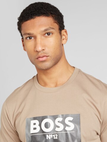 T-Shirt 'Ticket' BOSS en marron