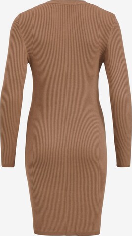 Vila Petite Knitted dress 'Helli' in Brown