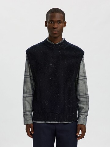 Gilet SELECTED en bleu : devant