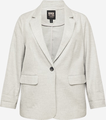 Blazer River Island Plus en gris : devant