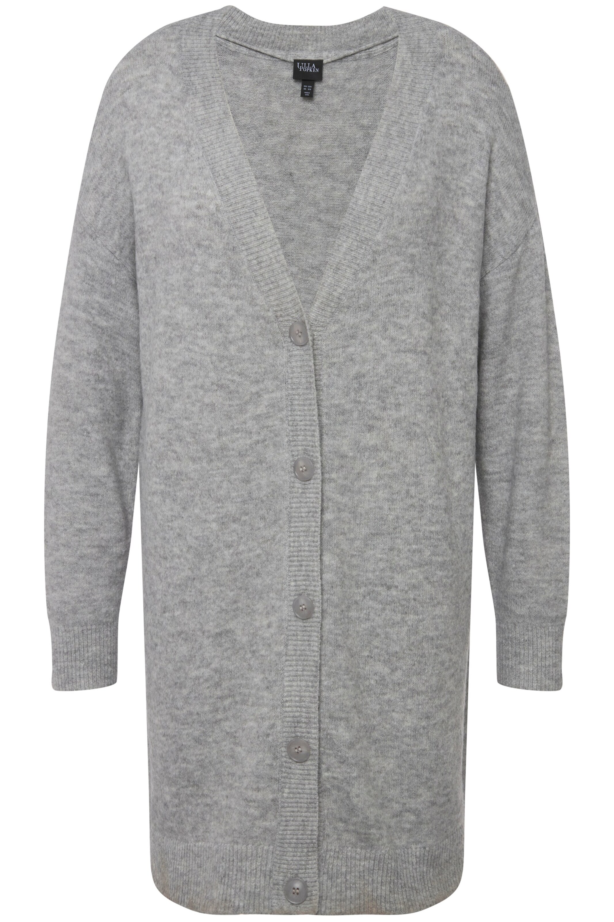 Cardigan Ulla Popken en gris : devant