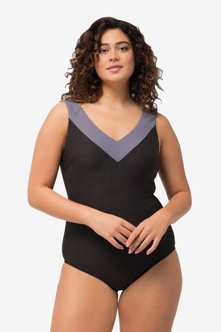 Bustier Maillot de bain Ulla Popken en noir : devant