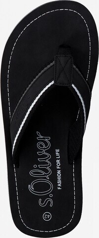 s.Oliver T-bar sandals in Black