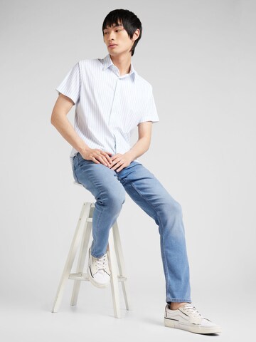 JACK & JONES Slim fit Button Up Shirt 'JPRBLAACTIVE' in Blue