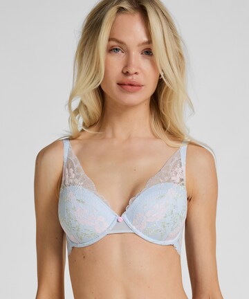 Hunkemöller T-Shirt BH 'Miri' in Blau: Vorderseite