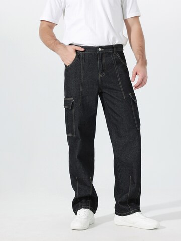 YOUTHUP Loose fit Cargo Jeans 'Weitbein' in Black