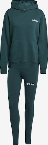 Costum de trening 'LEISURE' de la ADIDAS SPORTSWEAR pe verde: față