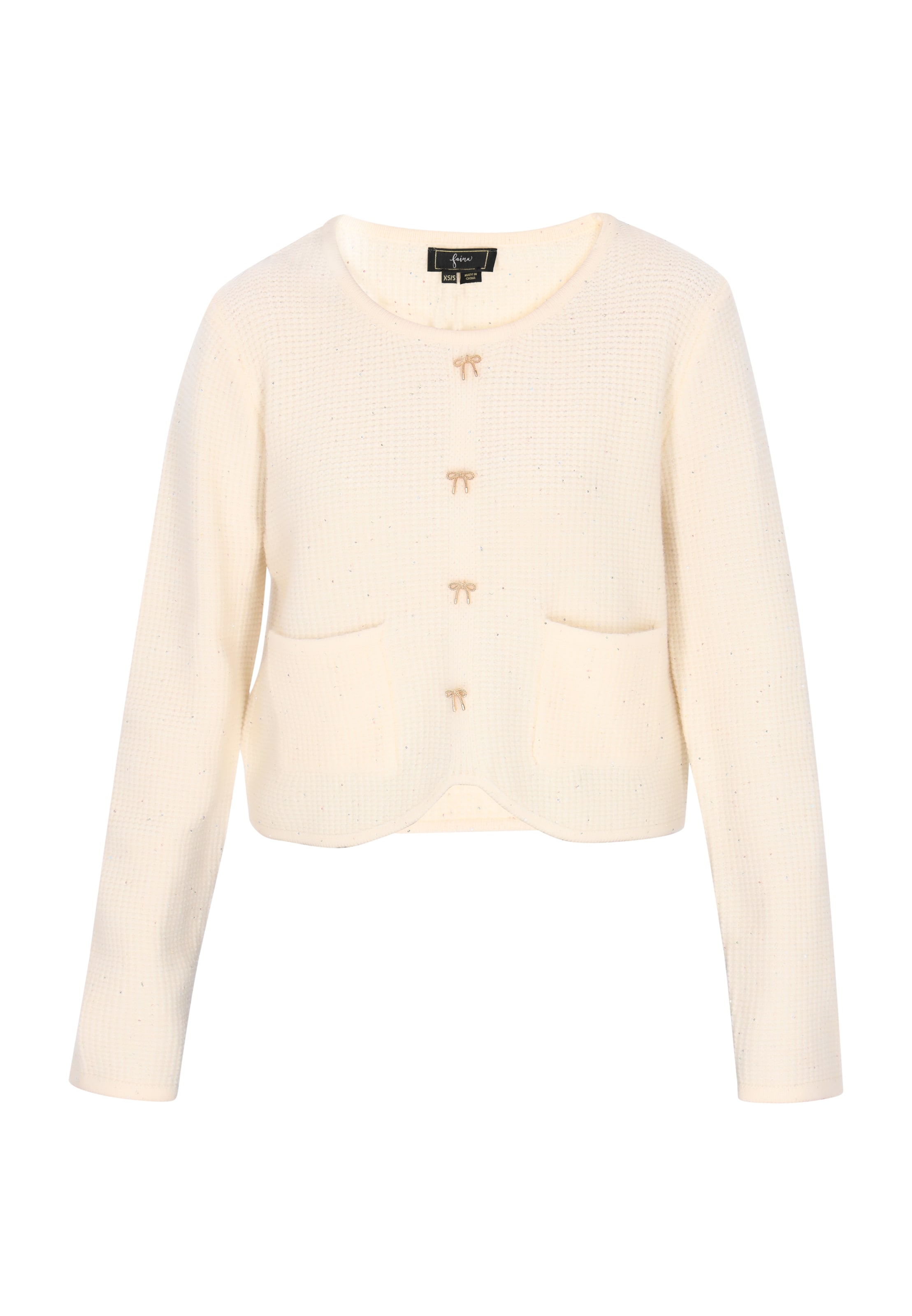 faina Kardigán - fehér: elől