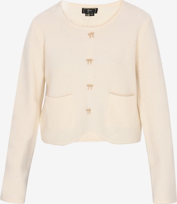 balta faina Kardiganas: priekis