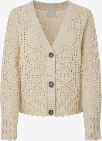 Pepe Jeans Knit Cardigan 'Grace' in Beige: front