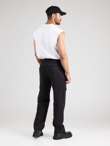 Karl Lagerfeld - Regular Calças cargo em preto: atrás