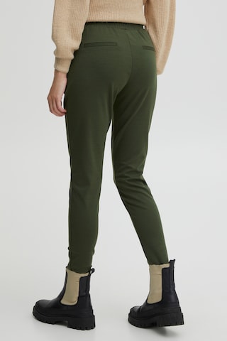 Effilé Pantalon 'Kate' ICHI en vert