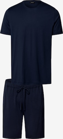 Hanro Pyjama kort 'Night & Day' in Blauw: voorkant