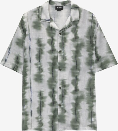 Pull&Bear Button Up Shirt in Navy / Khaki / White, Item view