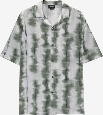 Pull&Bear Regular fit Skjorta i grön: framsida