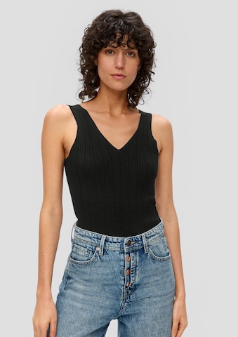 Tops en tricot s.Oliver en noir : devant