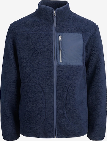 JACK & JONES Fleece jas 'Park' in Blauw: voorkant