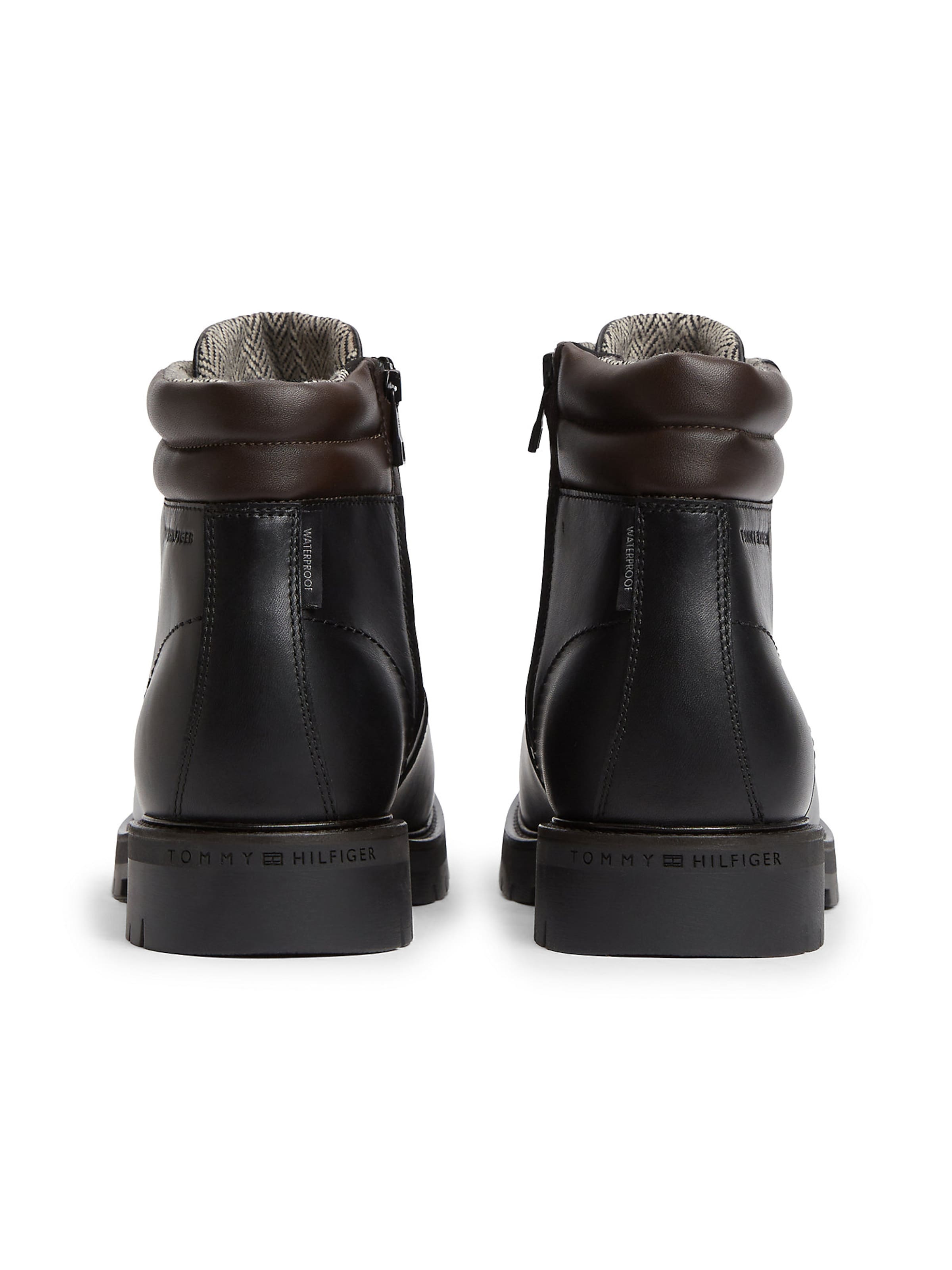 TOMMY HILFIGER Schnürboots in Schwarz