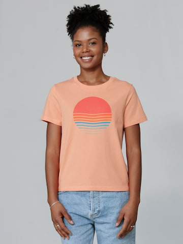 T-shirt 'Abstract 03' Watapparel en orange : devant