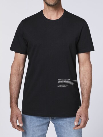 Detto Fatto Shirt ' mit Statement-Schriftzug ' in Black