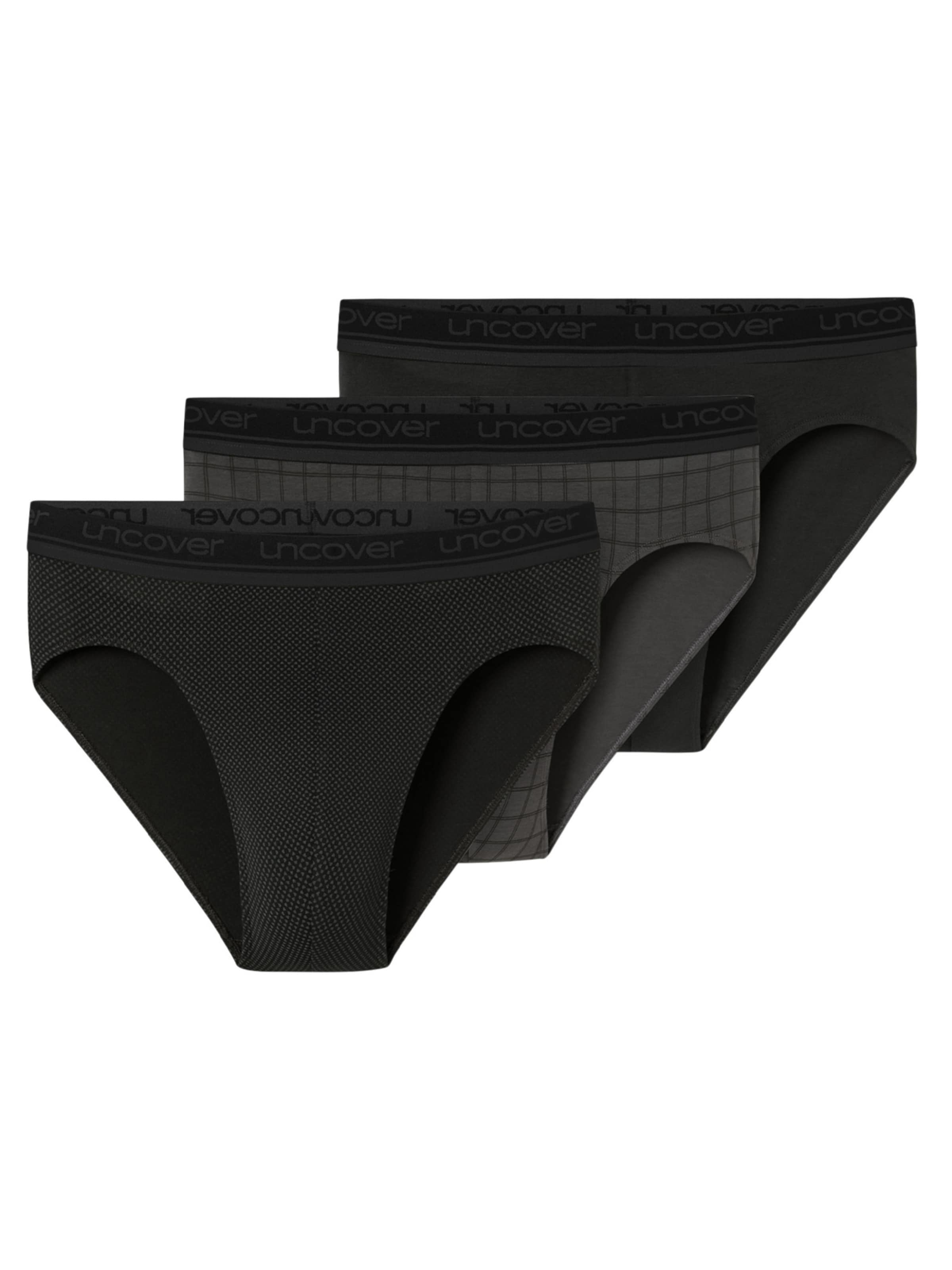 Slip 'Cotton' uncover by SCHIESSER en gris : devant