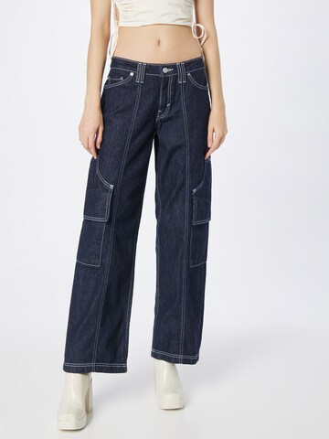 Loosefit Jeans cargo 'Mason' WEEKDAY en bleu : devant