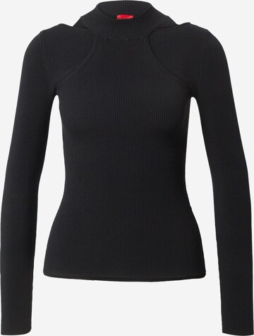 HUGO Sweater 'Sharitz' in Black: front