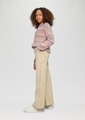 s.Oliver Wide leg Broek in Beige