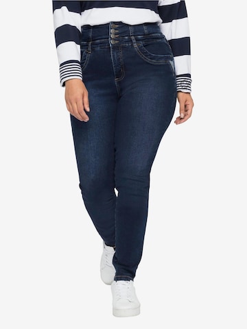 SHEEGO Skinny Jeans in Blue: front