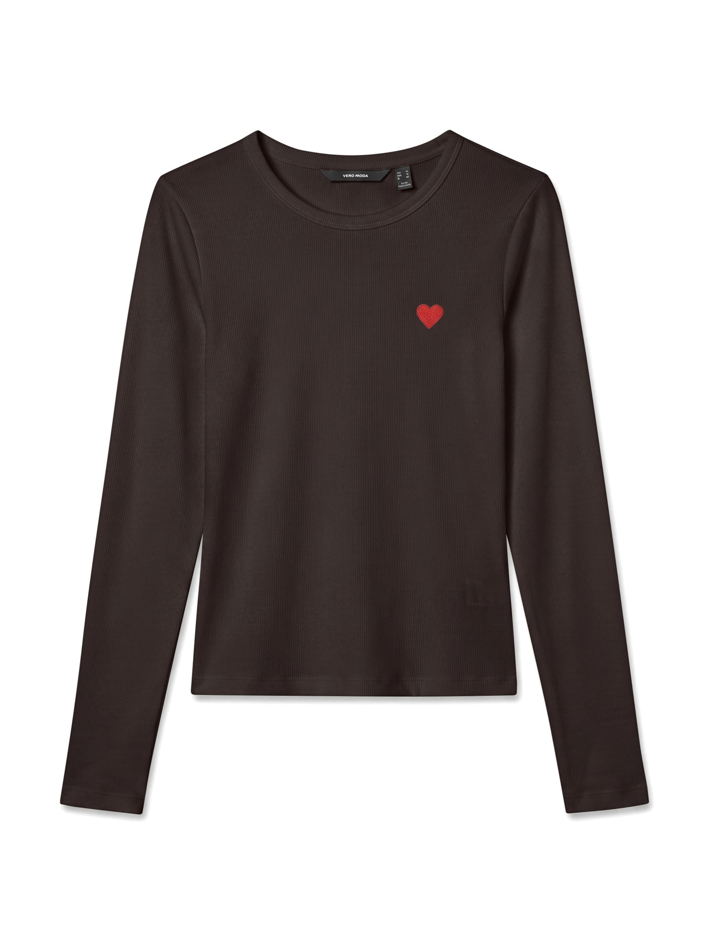 VERO MODA Тениска 'VMCHLOE' в кафяво: отпред