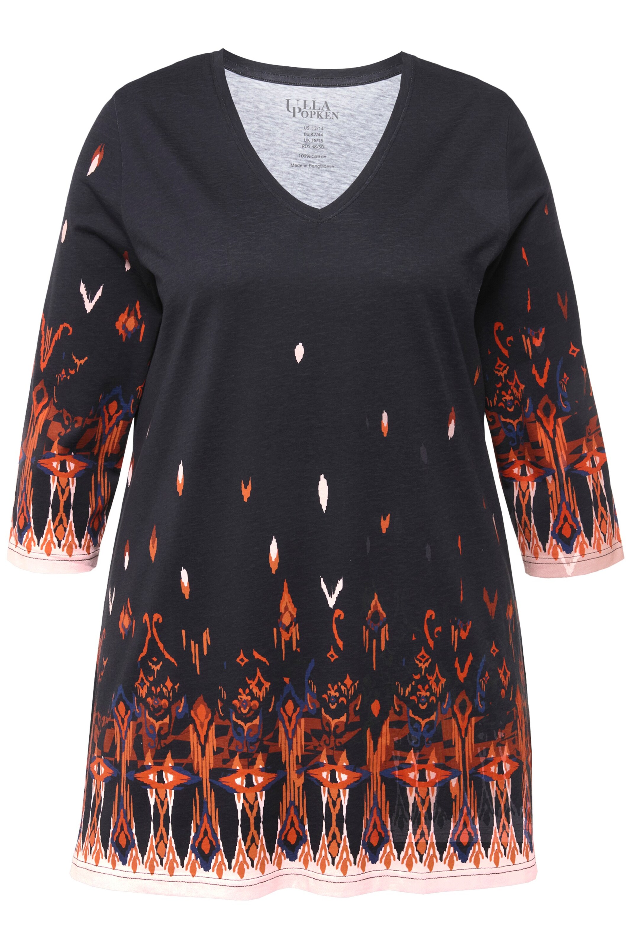 T-shirt Ulla Popken en noir : devant