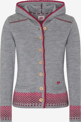 SPIETH & WENSKY Knit Cardigan 'Winka' in Grey: front