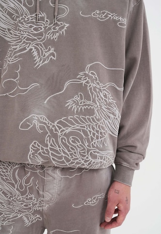 Ed Hardy Sweatshirt 'Battle Dragon' i grå