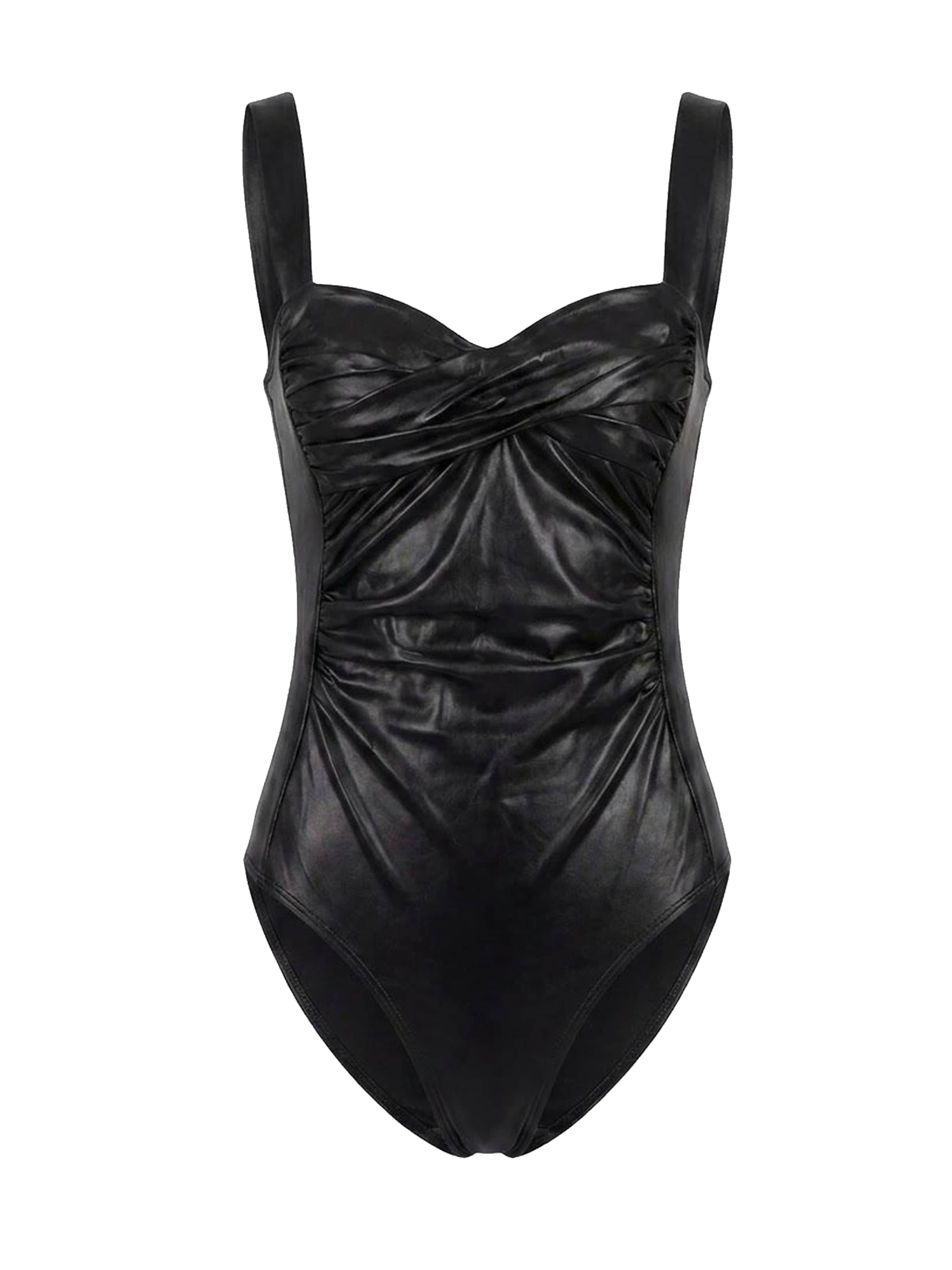 MB by Marta Buzolic Bodysuit in Black: front