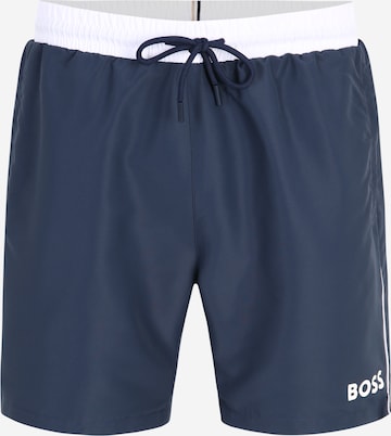 BOSS Orange Badeshorts 'Starfish' in Blau: predná strana