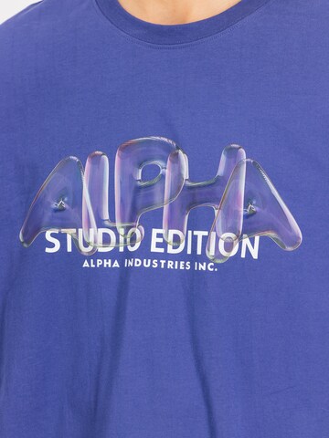 ALPHA INDUSTRIES Футболка 'Studio Edition Vibe' в Лиловый
