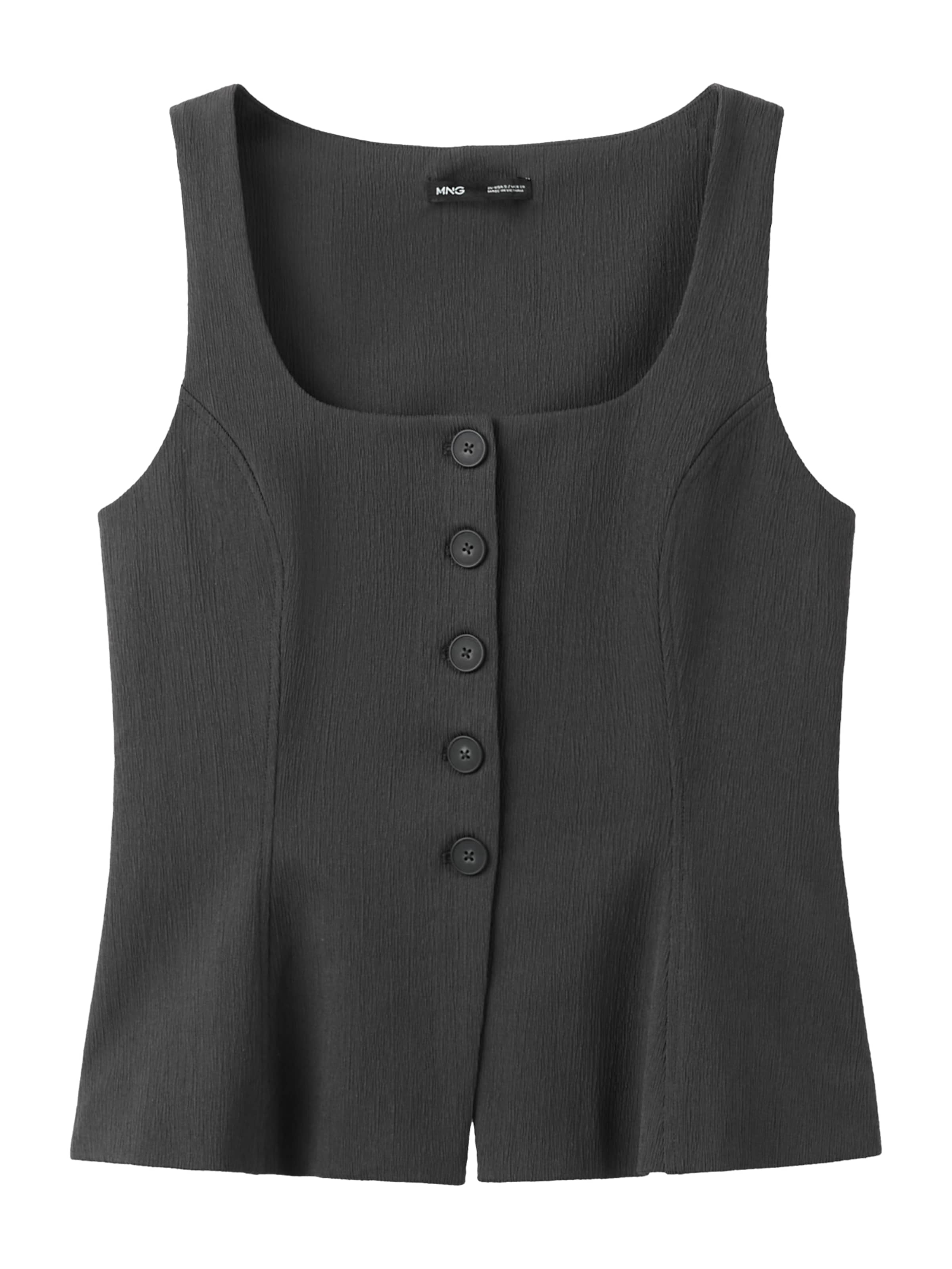 Vestă 'KLUME' de la MANGO pe gri: față