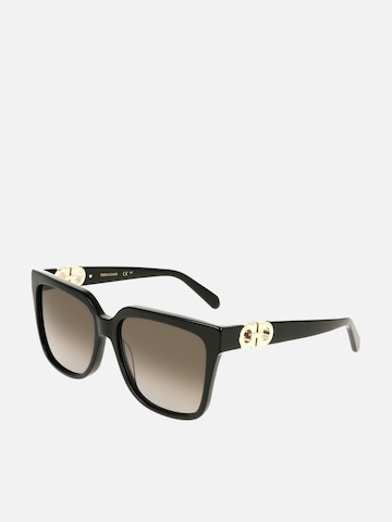 FERRAGAMO - Gafas de sol en negro: frente