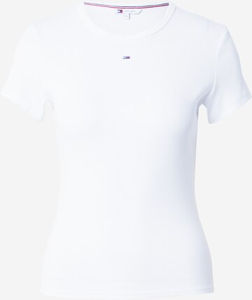 Tommy Jeans - Camisa 'ESSENTIAL' em branco: frente