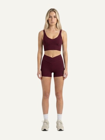 ZUBEK Slimfit Leggings 'Women's Seacell Bike Shorts - Burgundy'‌‌‌ in Rot