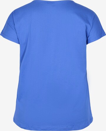 Zizzi Shirt 'Liza' in Blauw