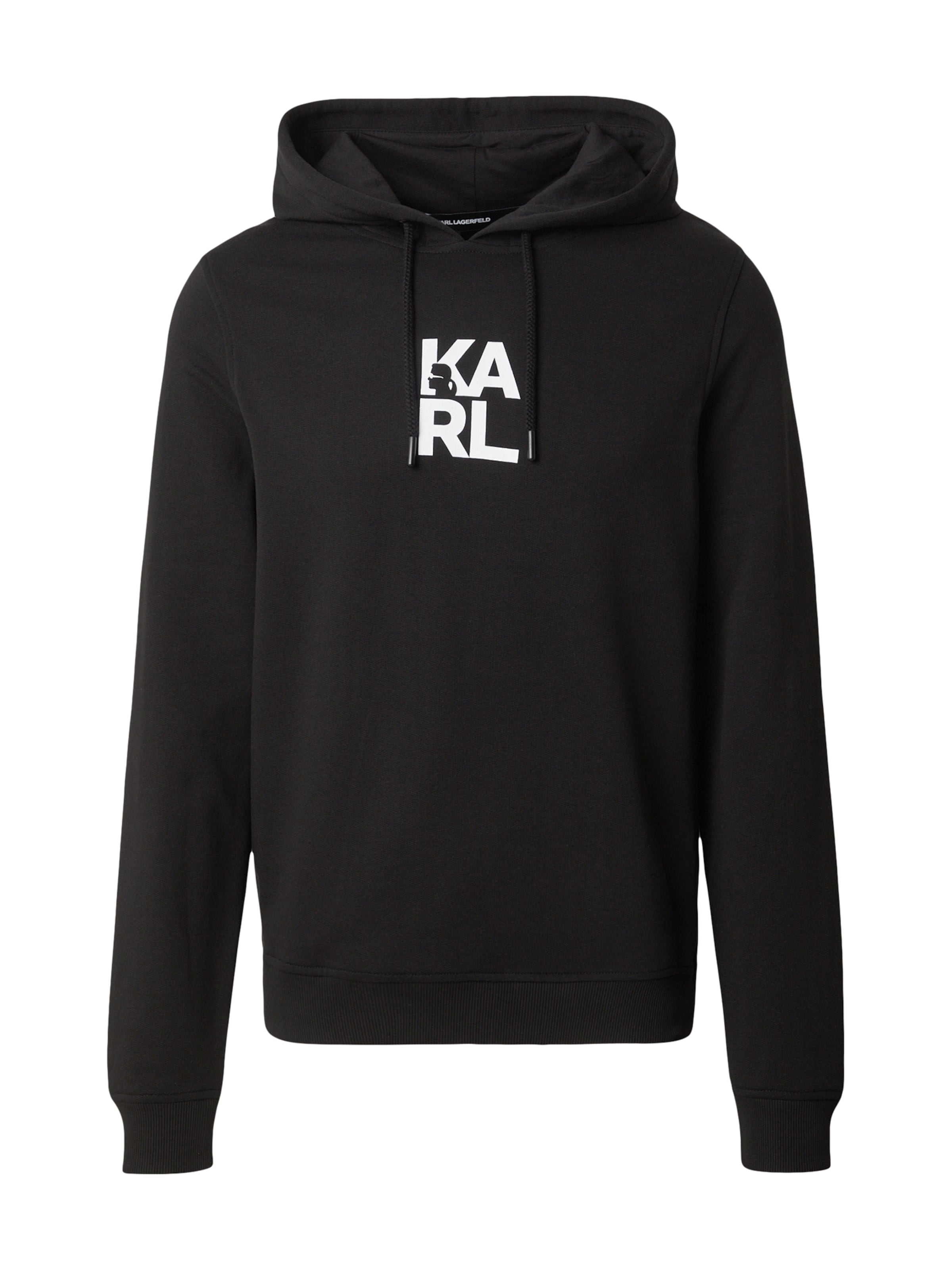 Karl LagerfeldSweater majica - crna boja: prednji dio