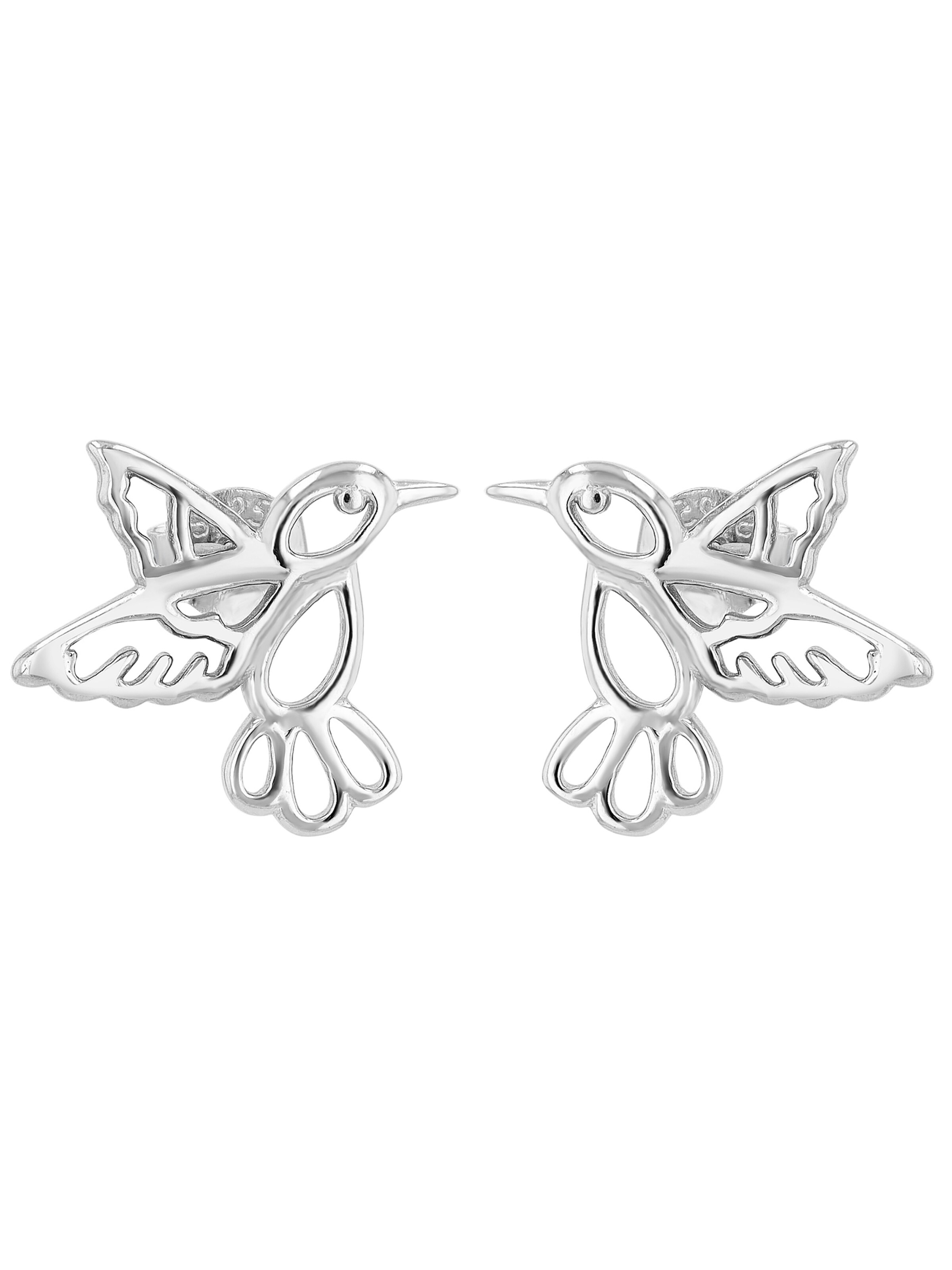 Akzent Earrings 'langlebig' in Silver: front