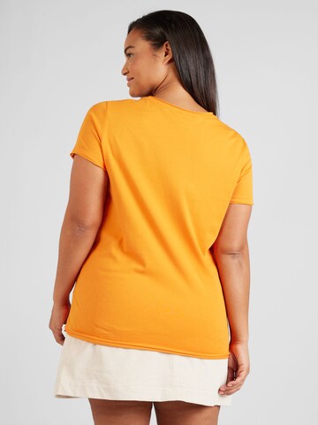 ONLY Carmakoma Shirt 'QUOTE' in Oranje