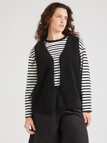 ONLY Carmakoma - Chaleco 'CARBELISA' en negro: frente