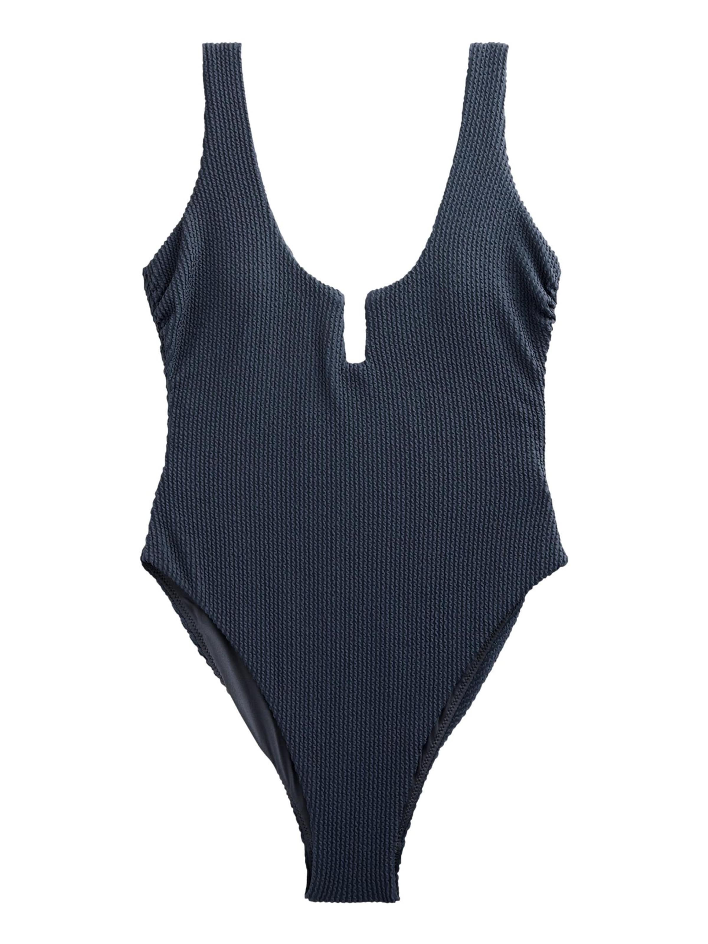 Next Bustier Badeanzug in Blau: Vorderseite