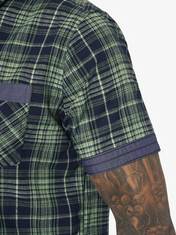 Jan Vanderstorm Comfort fit Button Up Shirt 'Aalvan' in Blue