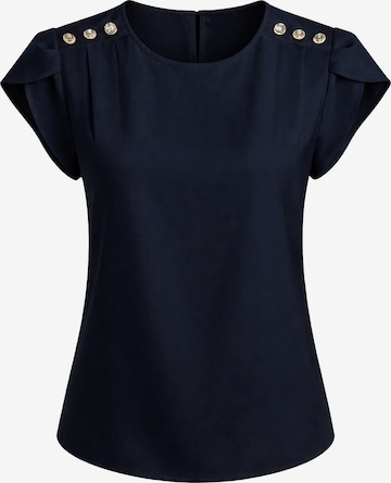 REGINA FASHION Bluza 'Short Sleeve Blouse with Decorative Shoulder Buttons' | modra barva: sprednja stran