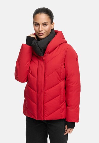 Veste d’hiver MARIKOO en rouge : devant